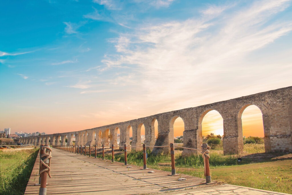 Kamares Aqueduct in Larnaca, Cyprus